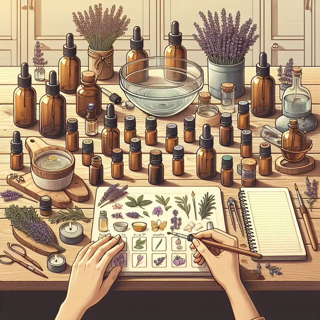 Representation of DIY Essential Oil Blends for Personalized Skincare