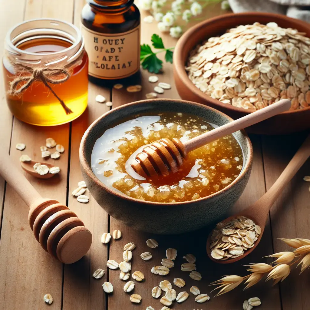 Representation of DIY Honey and Oatmeal Face Cleanser for Gentle Exfoliation